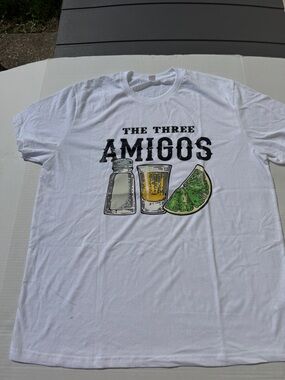 Three Amigos. XL. New. White shirt